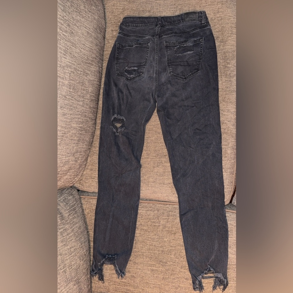 American Eagle Outfitters Black Distressed Skinny Jeans - Picture 2 of 2